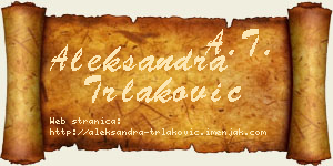 Aleksandra Trlaković vizit kartica